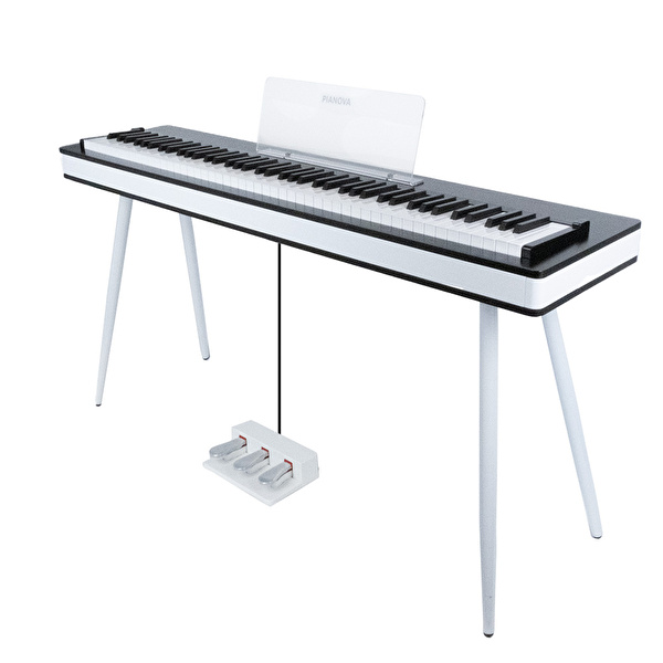 PIANOVA E818 Siyah - Beyaz Dijital Piyano